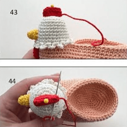 Pollo de Pascua Amigurumi PDF Patrón Gratis 