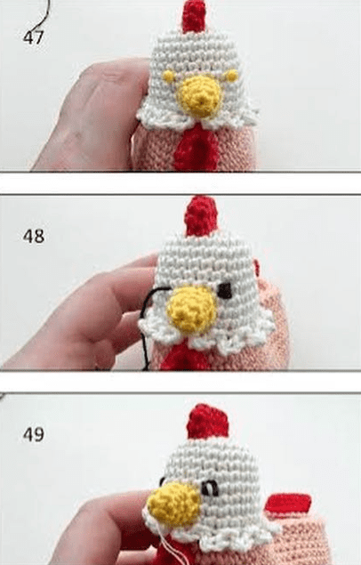 Pollo de Pascua Amigurumi PDF Patrón Gratis 