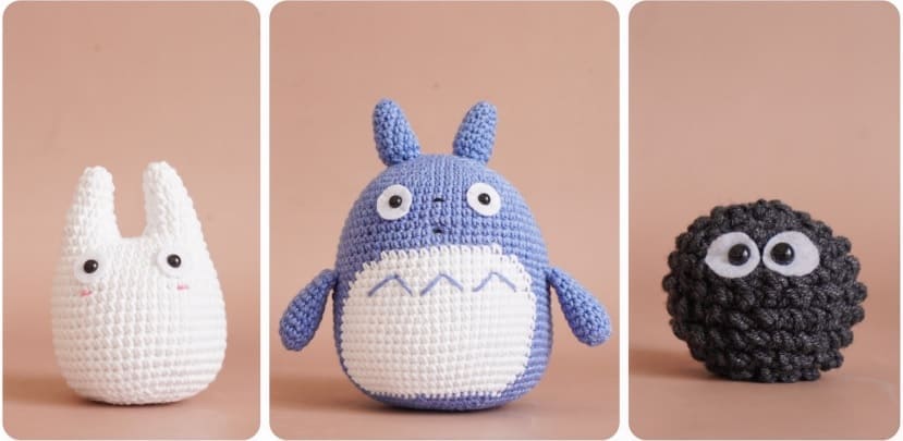 Amigurumi Chibi Totoro PDF Patrón Gratis Paso a Paso