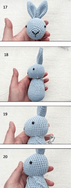 Amigurumi Conejito de Pascua y Corazon PDF Patrón Gratis