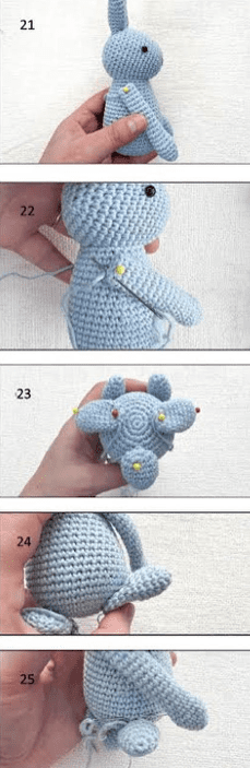 Amigurumi Conejito de Pascua y Corazon PDF Patrón Gratis