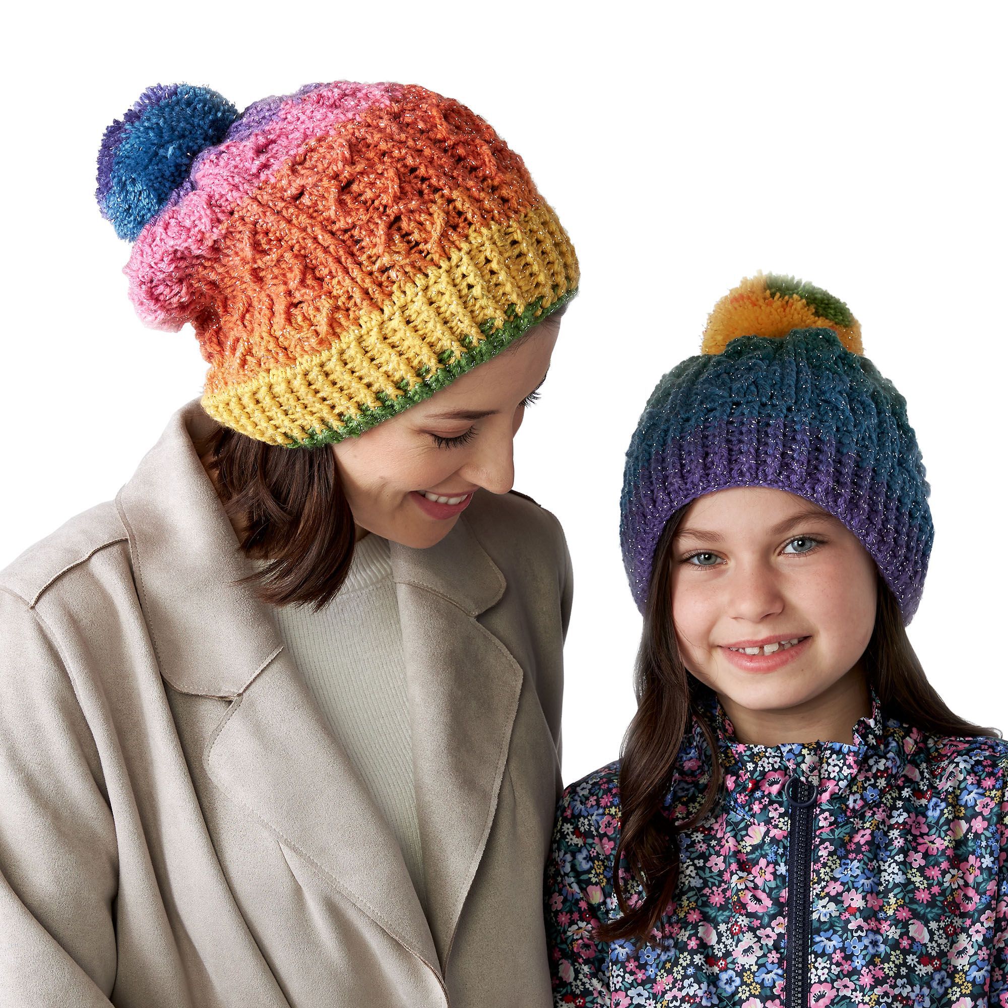 Gorro Multicolor en Punto Relieve Crochet PATRON GRATIS