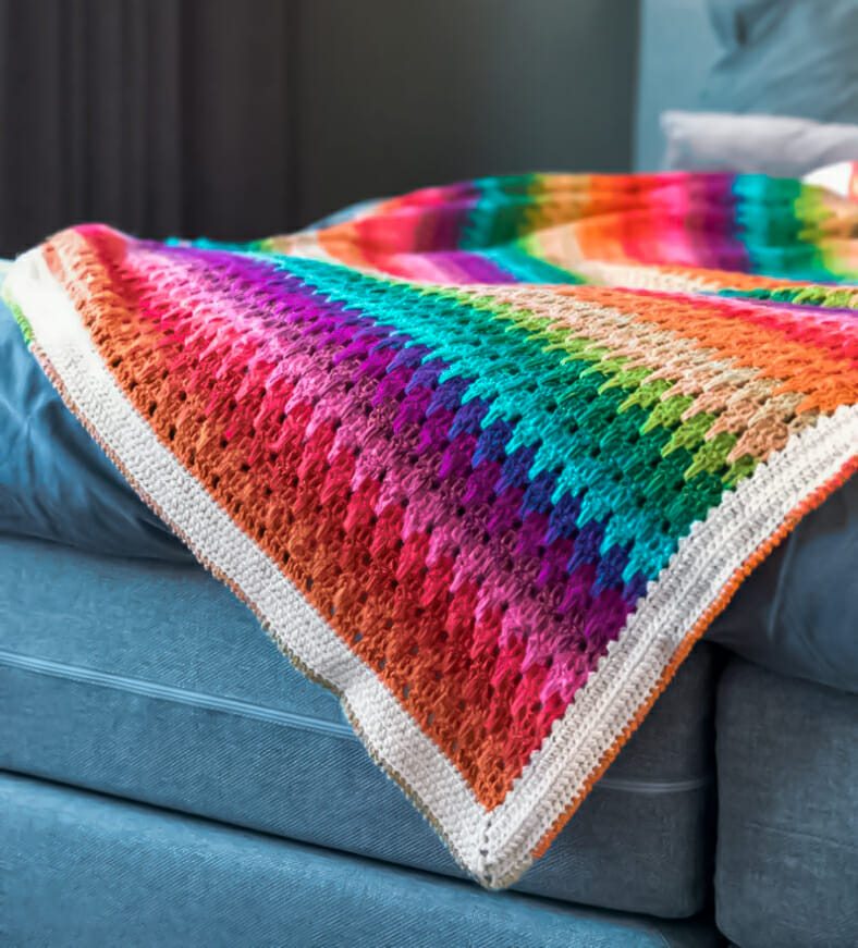 PATRÓN GRATIS Manta Gran Pie de Alondra a Crochet