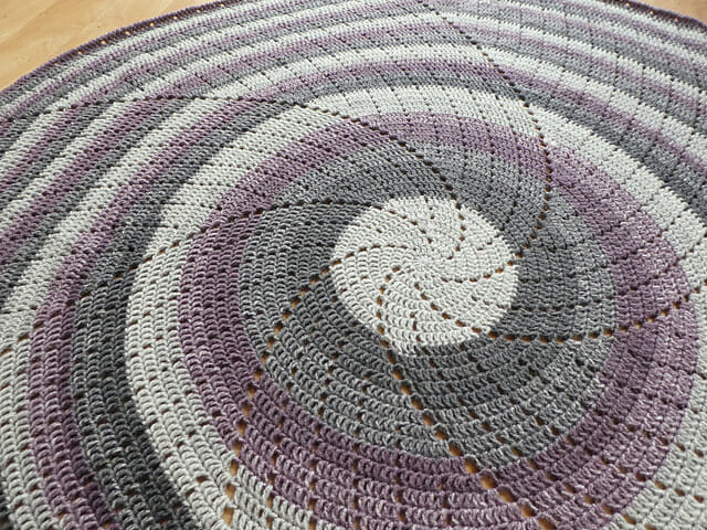 PATRÓN GRATIS Alfombra Remolino de Viento a Crochet