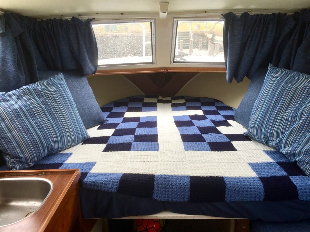 PATRÓN GRATIS Manta con Diseño de Ancla en Crochet