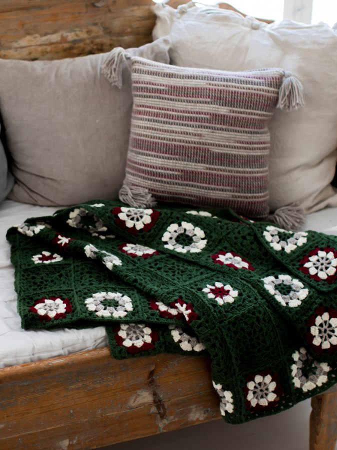 PATRÓN GRATIS Manta de Lana Nórdica en Crochet