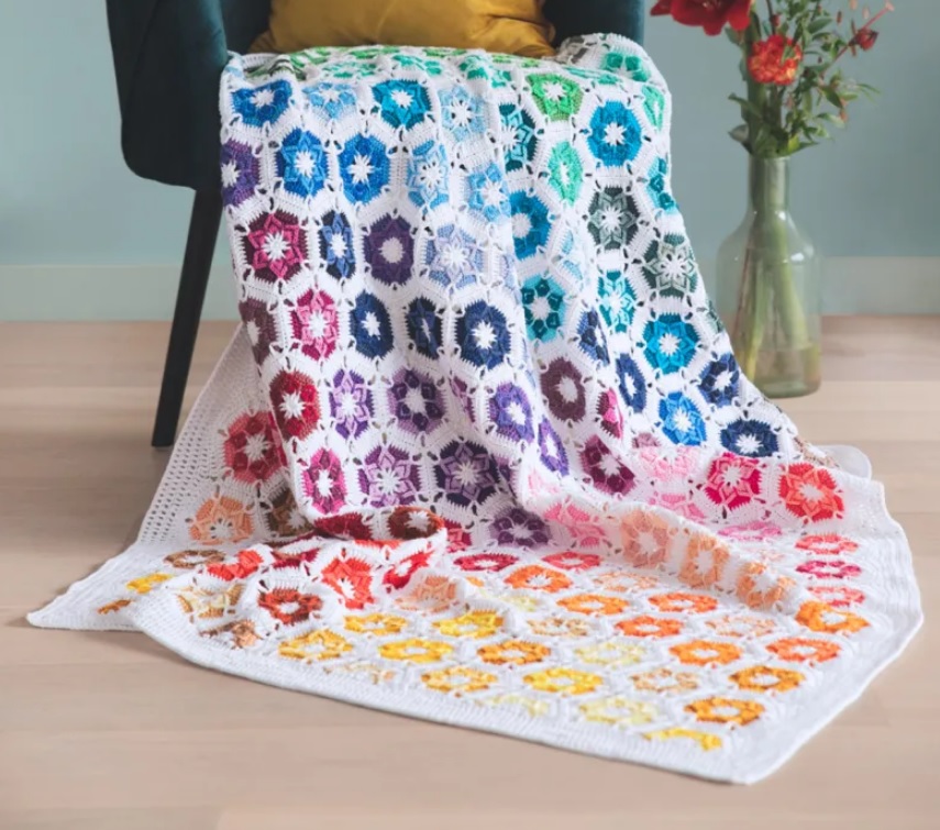 PATRÓN GRATIS Manta de Noelle a Crochet