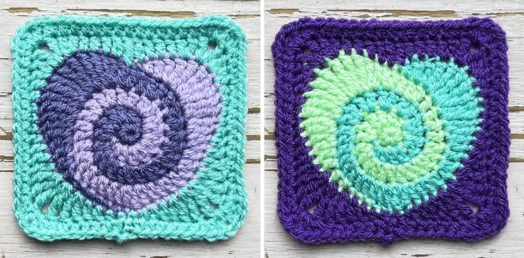 PATRÓN GRATIS Motivo Remolino de Corazón a Crochet