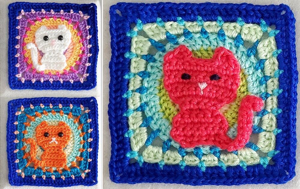 PATRÓN GRATIS Motivo de Gato Fantástico en Crochet