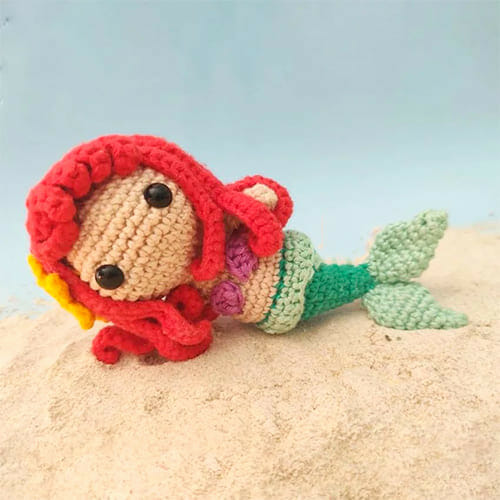 PATRÓN GRATIS Sirena Ariel Amigurumi paso a paso