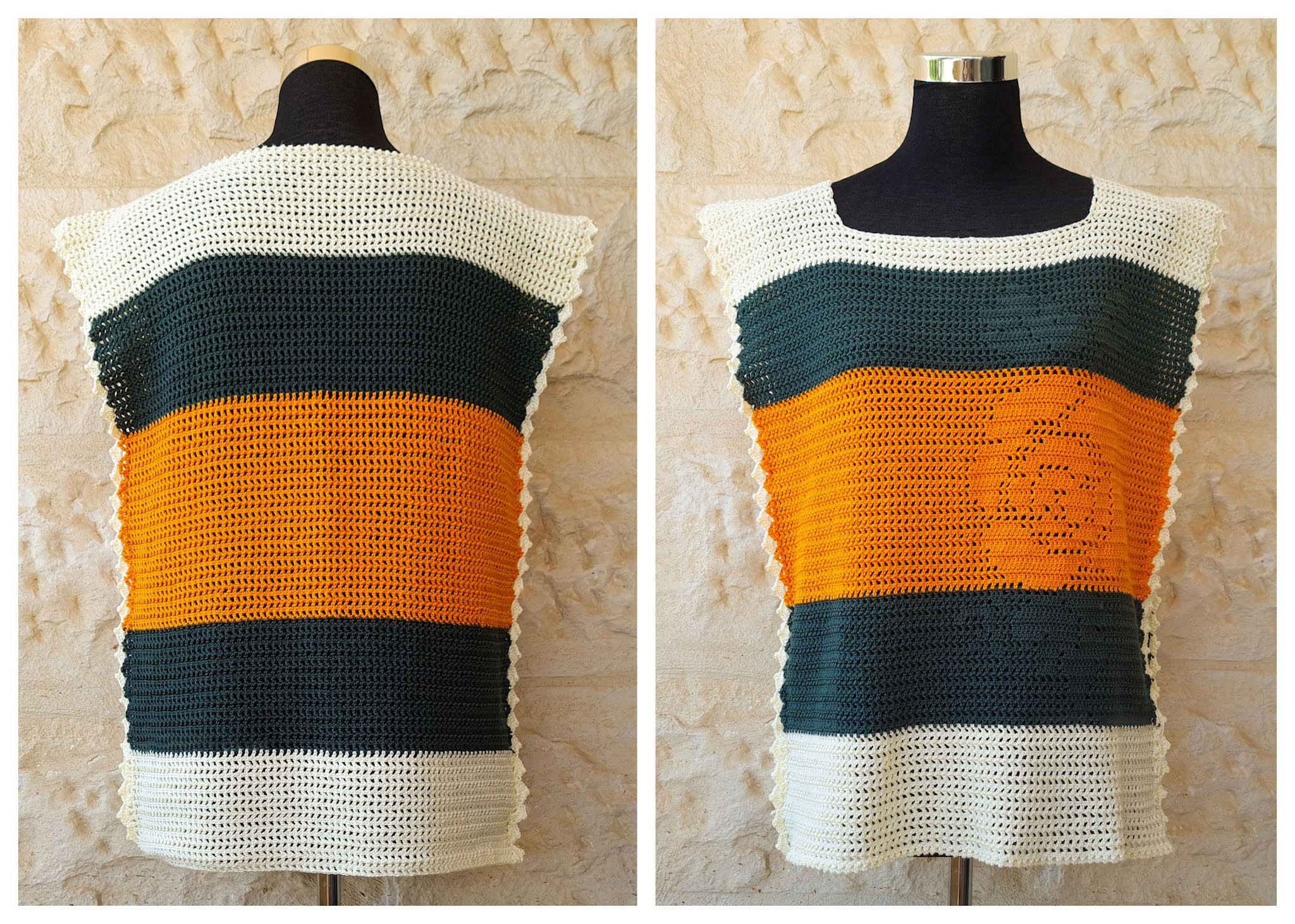 PATRÓN GRATIS Top de Rosa en Punto Filet a Crochet