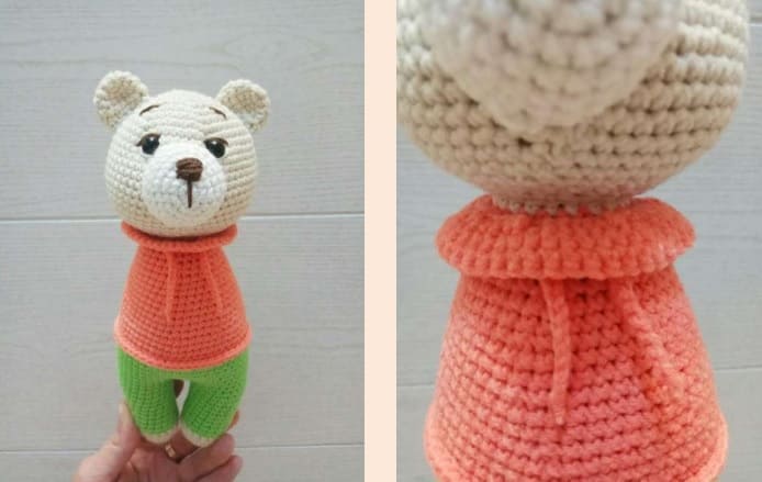 Amigurumi Oso El Benjamin Patron Gratis Paso A Paso Montaje 9