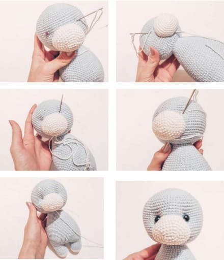 Facil Amigurumi Lindo Gato Patron Gratis Paso A Paso Bozal2