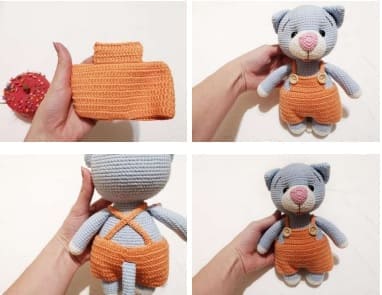 Facil Amigurumi Lindo Gato Patron Gratis Paso A Paso Monos Pantalones 3