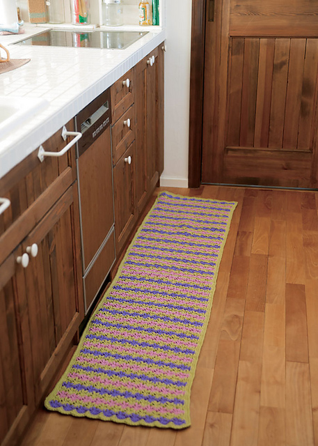 PATRON GRATIS Alfombra para Cocina en Crochet