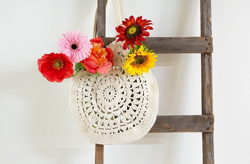 PATRÓN GRATIS Bolso Semillas de Girasol en Crochet