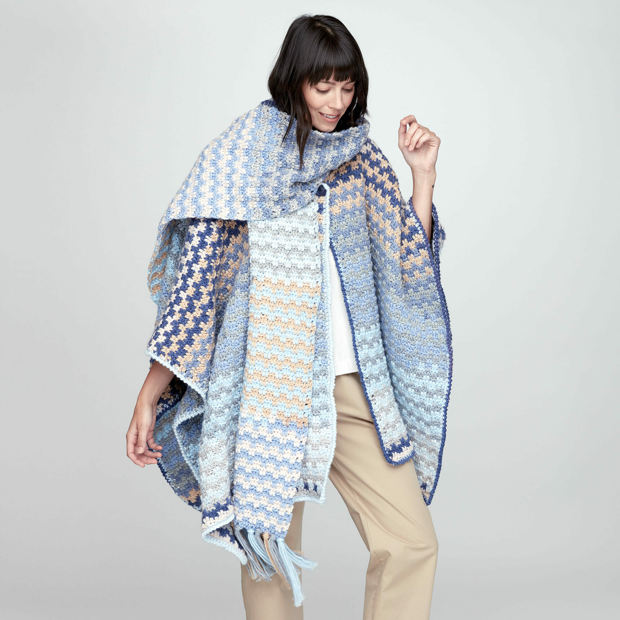 PATRÓN GRATIS Extraordinario 2 en 1 Poncho con Bufanda a Crochet!