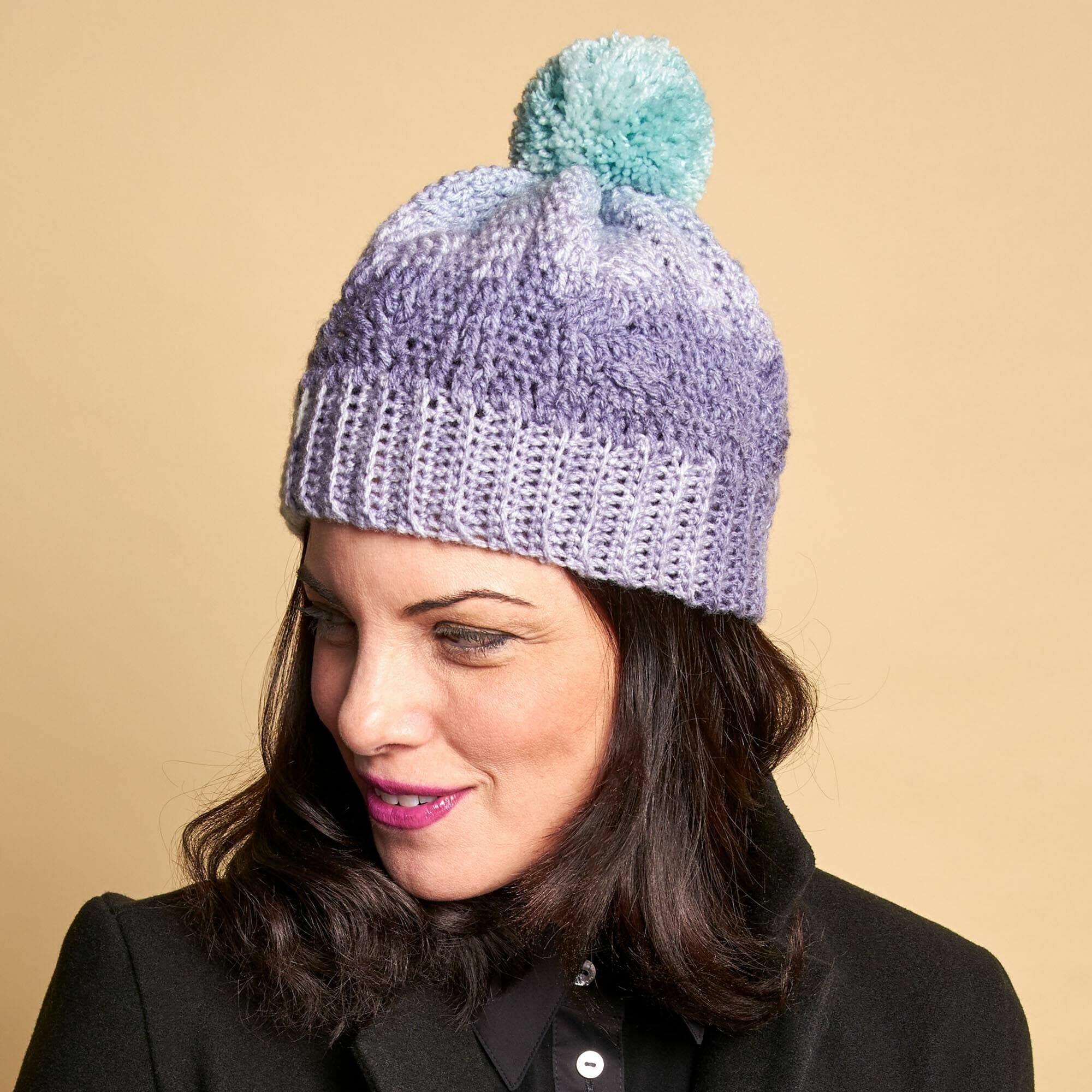 PATRÓN GRATIS Gorro con Pompón a Crochet