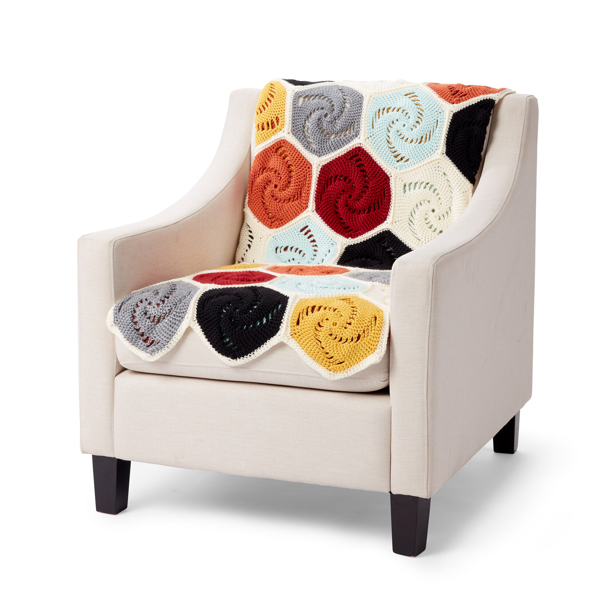 PATRÓN GRATIS Manta de Hexágonos con Espirales