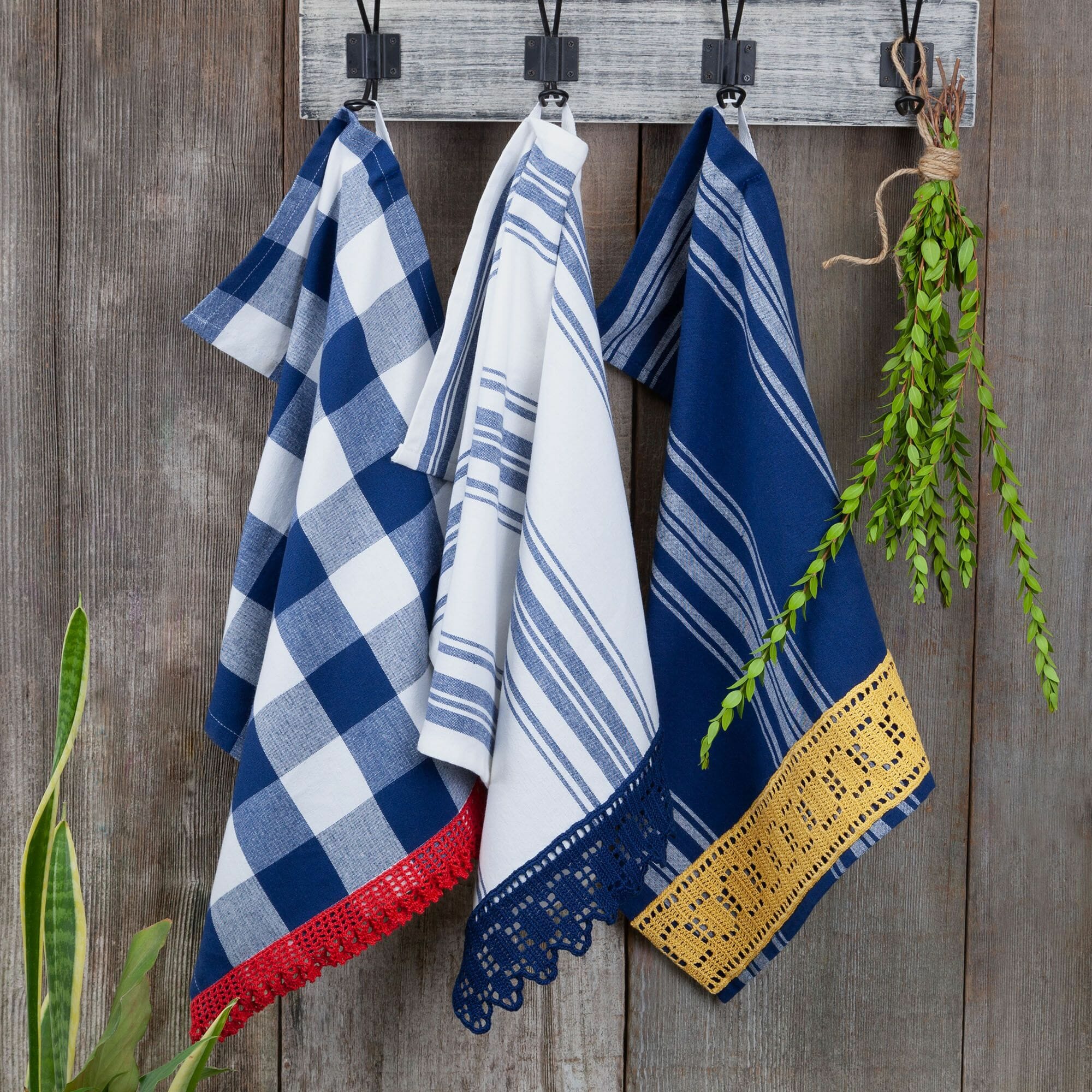 PATRÓN GRATIS Paños de Tela con Puntillas a Crochet