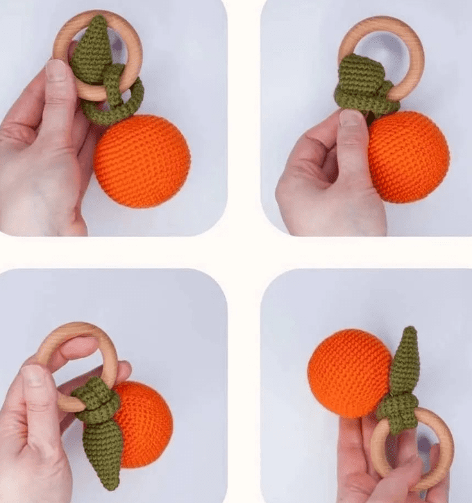 PDF Naranja Sonajero Amigurumi Patron Gratis 4