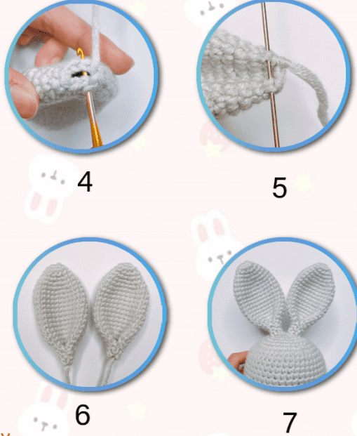 Conejo Durmiente PDF Amigurumi Patrón Gratis