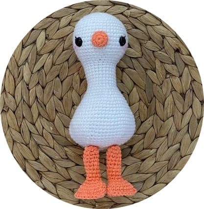 Amigurumi Lindo Ganso PDF Patron Gratis Paso A Paso Piernas 2