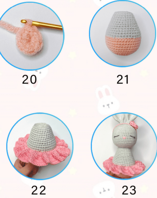 Conejo Durmiente PDF Amigurumi Patrón Gratis