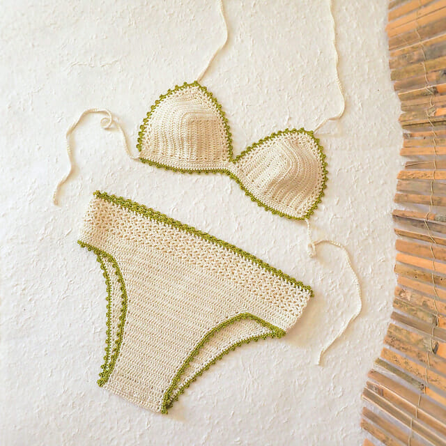 PATRÓN GRATIS Bikini Diamante en Crochet
