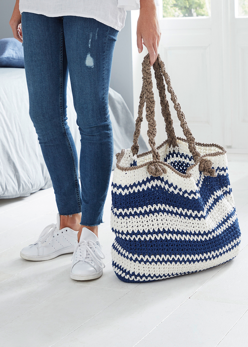 PATRÓN GRATIS Preciosa Bolsa Olas de Mar en Crochet