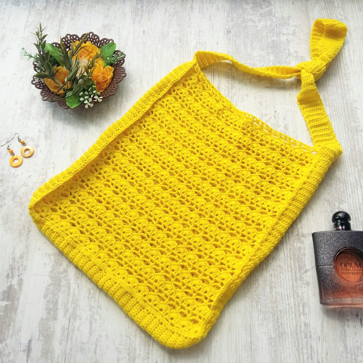PATRÓN GRATIS Hermosa Bolsa Gold en Crochet