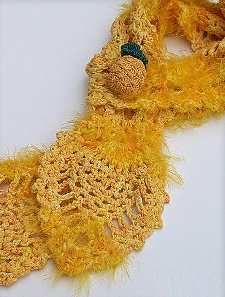 PATRÓN GRATIS Bufanda Piña Dulce en Crochet