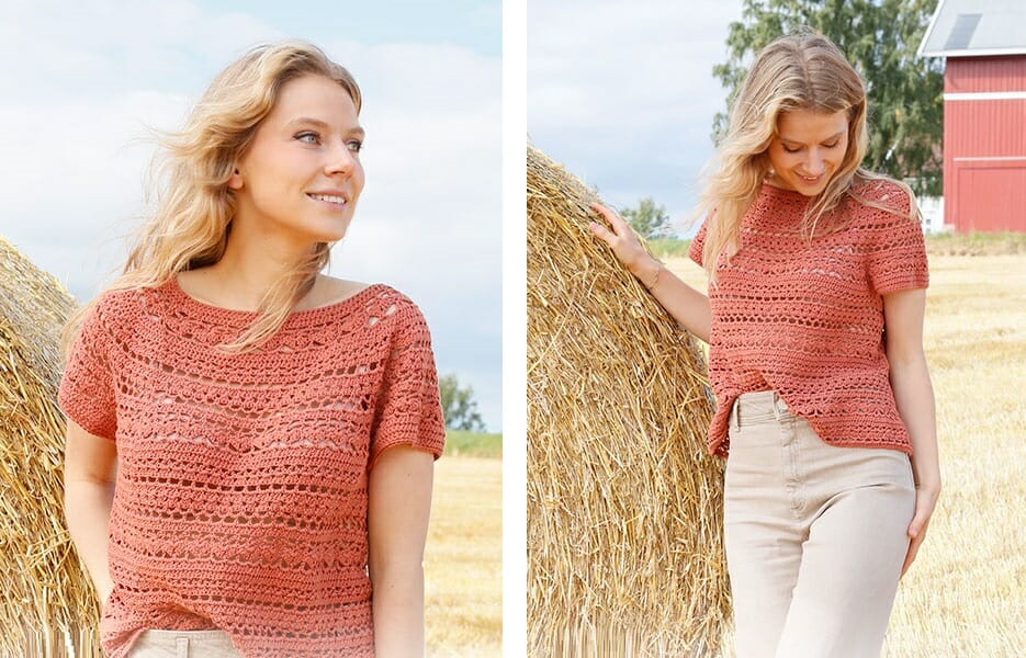 PATRÓN GRATIS Camisa para Verano a Crochet