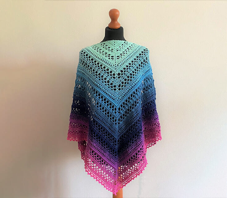 PATRÓN GRATIS Chal Micaela en Crochet