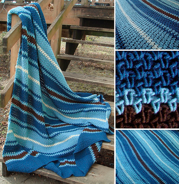 PATRÓN GRATIS Manta con Cabo de Bacalao en Crochet