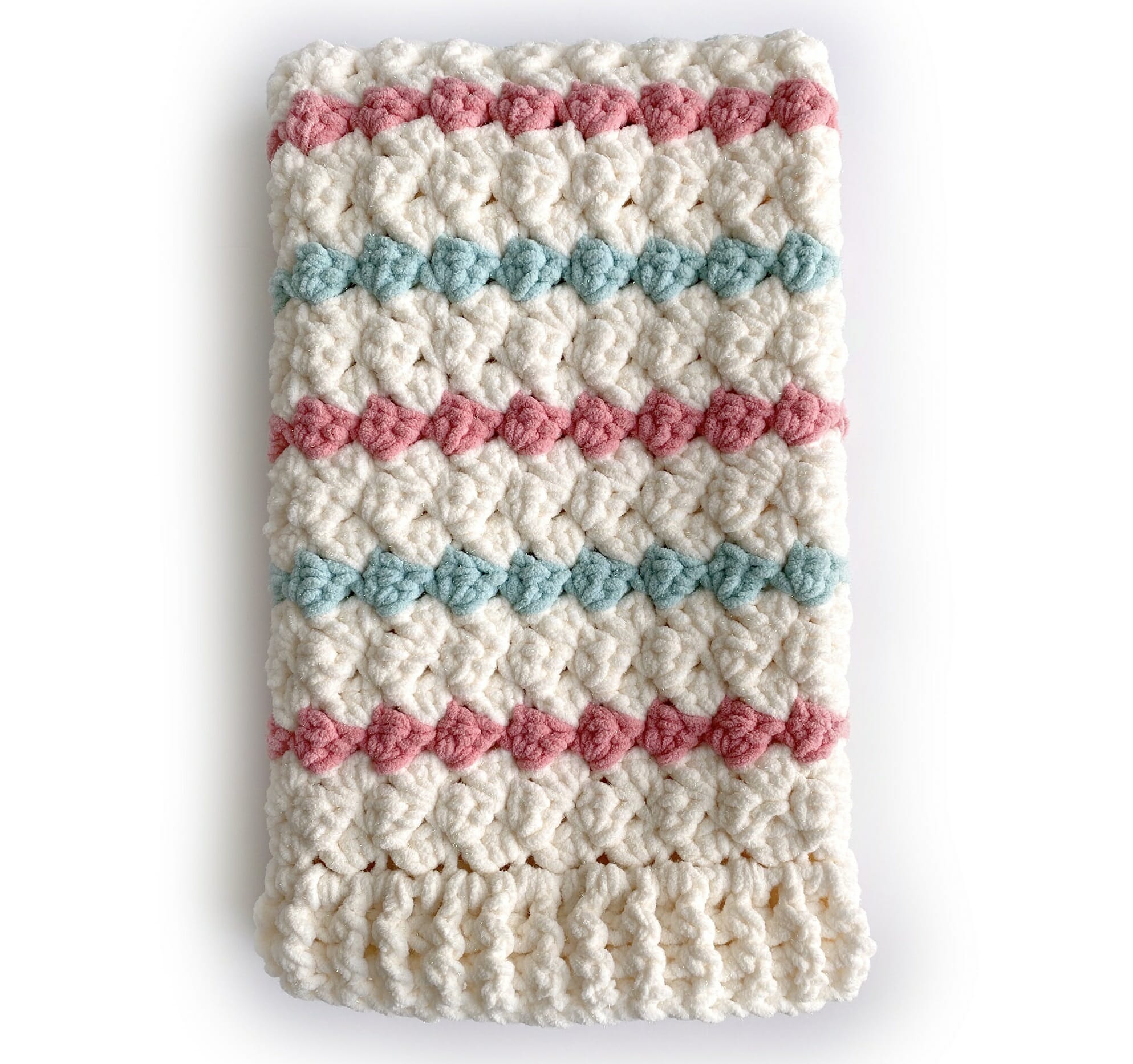 PATRÓN GRATIS Manta de Colores Espumosa en Crochet