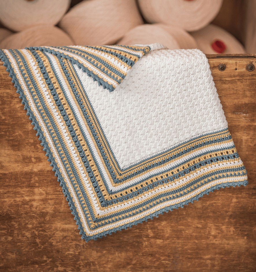 PATRÓN GRATIS Hermosa Manta para Bebé Amor Materno a Crochet