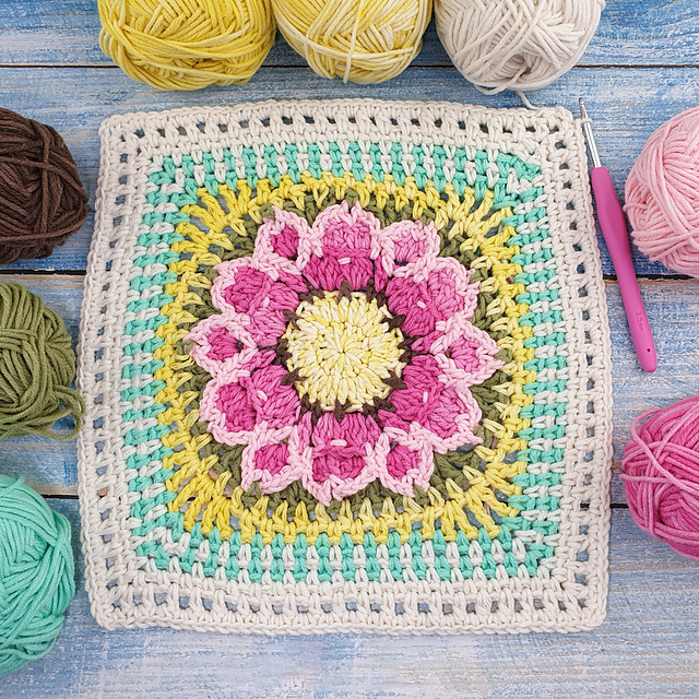 PATRÓN GRATIS Motivo Flor del Milagro en Crochet
