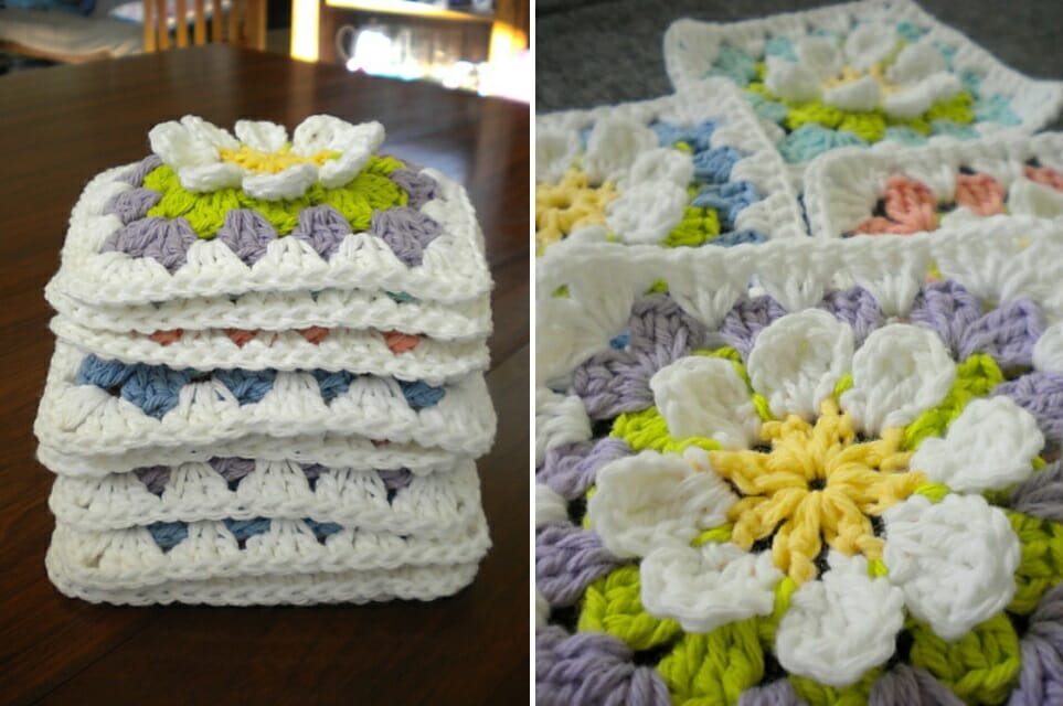 PATRÓN GRATIS Motivo Granny Margarita en Crochet