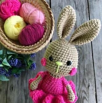 PATRÓN GRATIS Coneja Bailarina?​ Amigurumi paso a paso