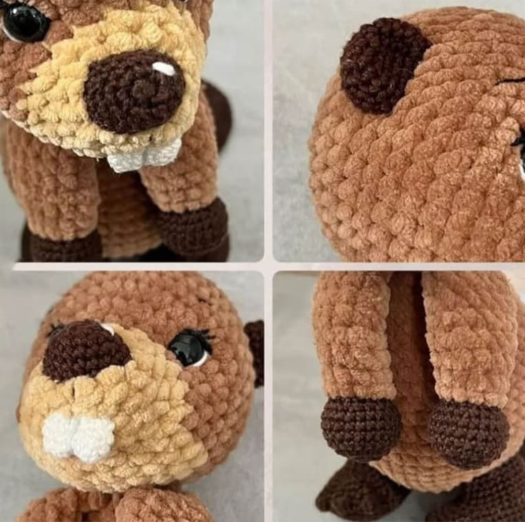 Amigurumi Castor De Peluche PDF Patron Gratis Paso A Paso Montagem