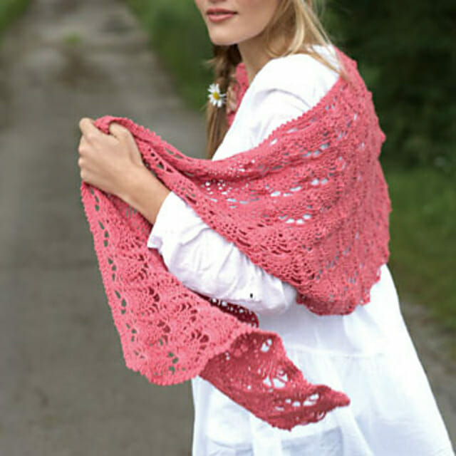 PATRÓN GRATIS Chal Paseos del Jardín en Crochet