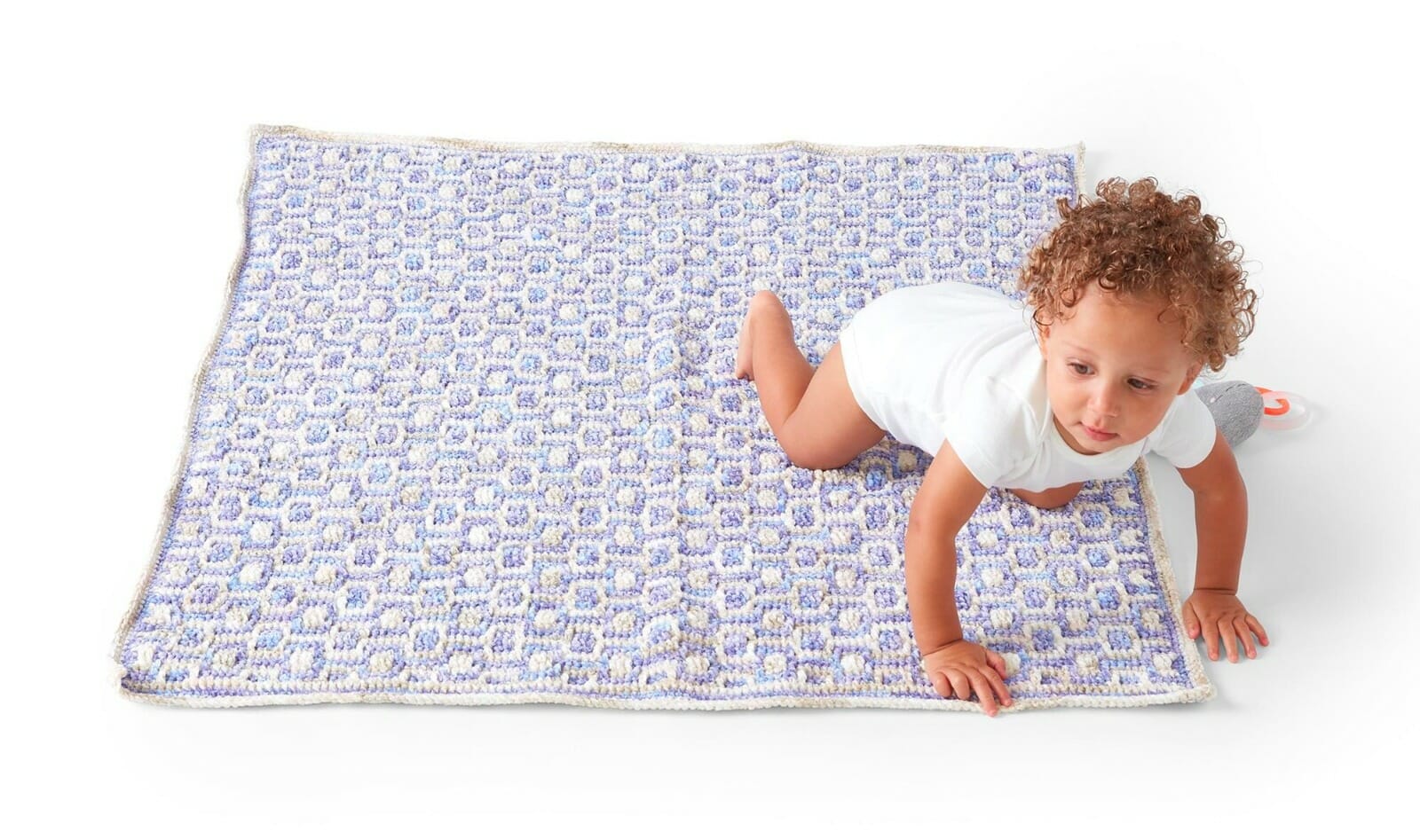 PATRÓN GRATIS Manta de Mosaico para Bebé a Crochet