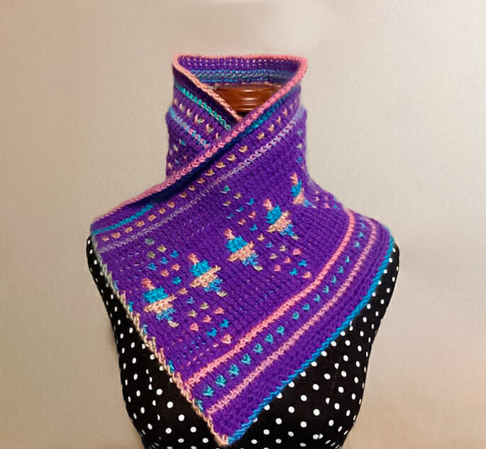 PATRÓN GRATIS Bufanda Merlín en Crochet