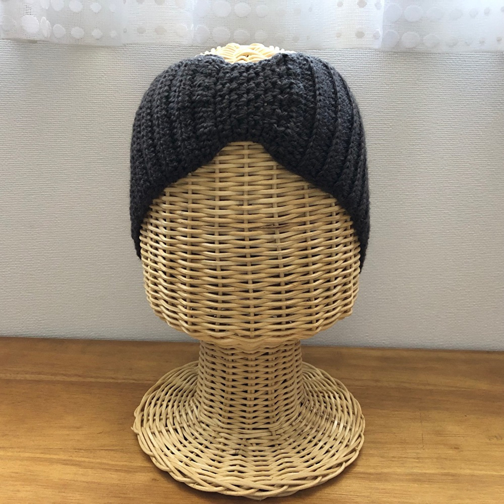 PATRÓN GRATIS Diadema de Cinta Negra a Crochet