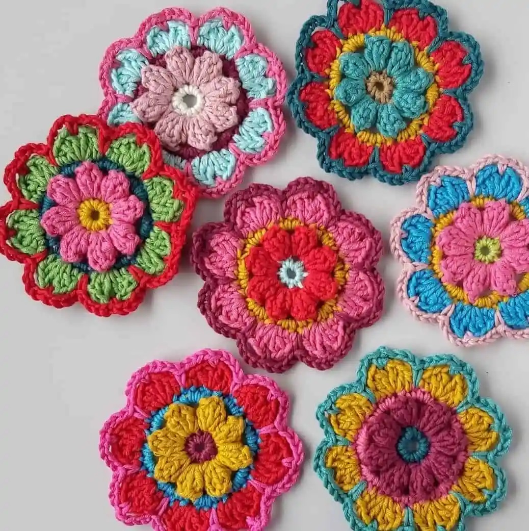 PATRÓN GRATIS Flor Amapola de Fuego en Crochet