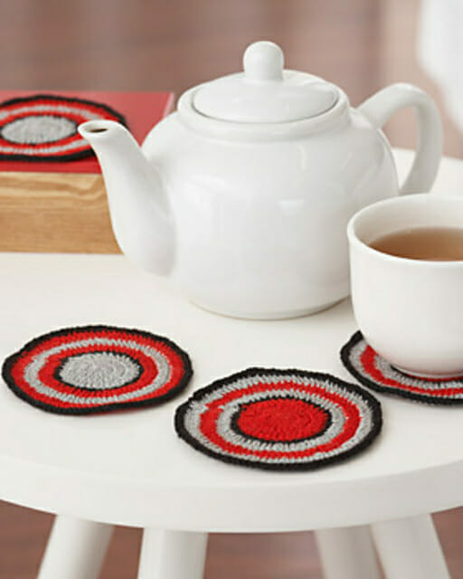 PATRÓN GRATIS Juego de Posavasos en Círculos a Crochet MUY FACIL!