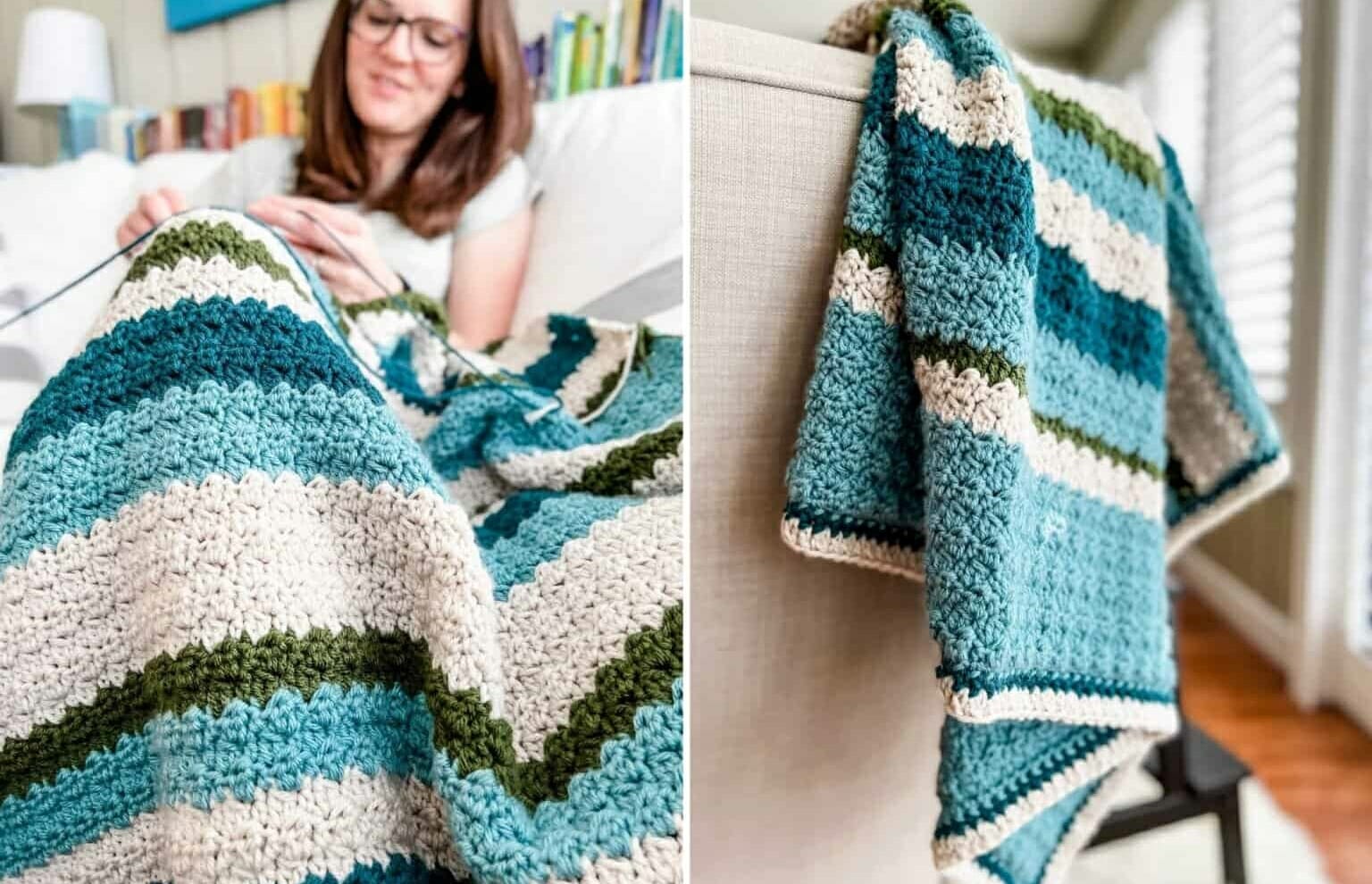 PATRÓN GRATIS Manta Confort de Costal a Crochet