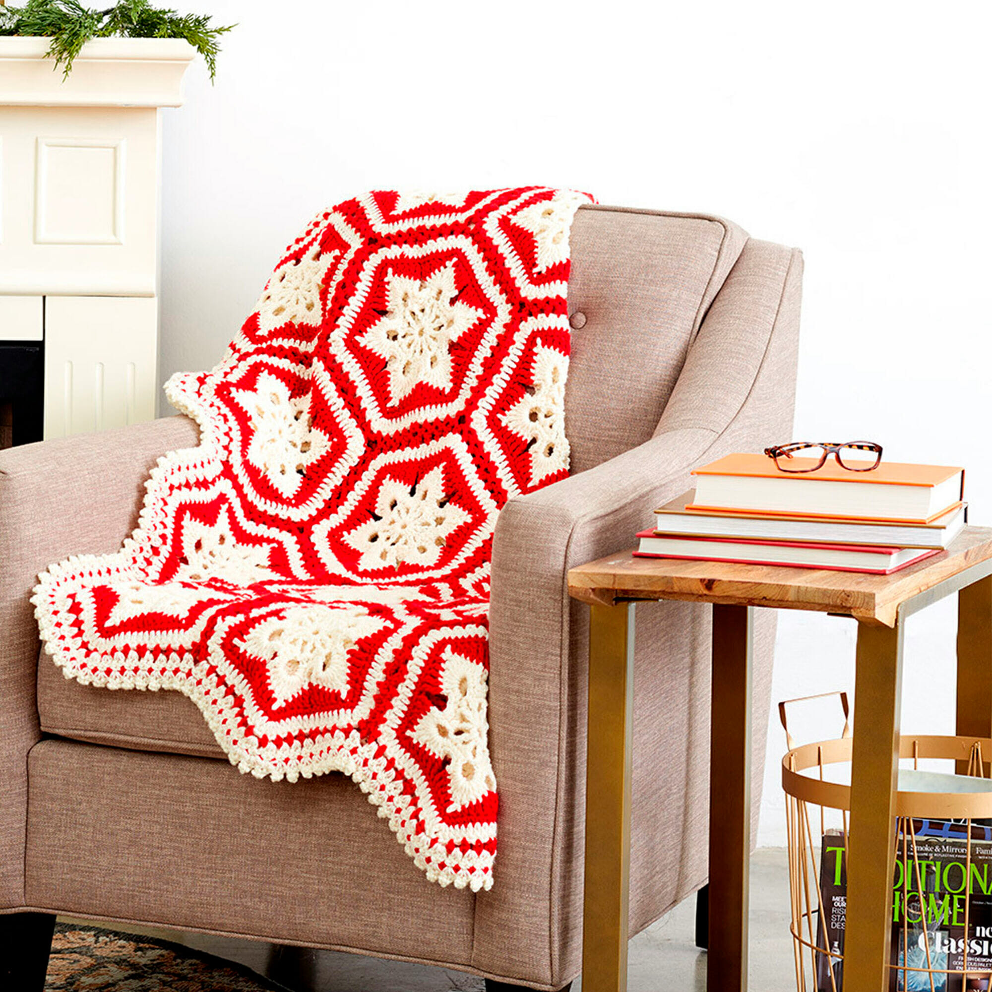 PATRÓN GRATIS Manta Estrella de Navidad en Crochet