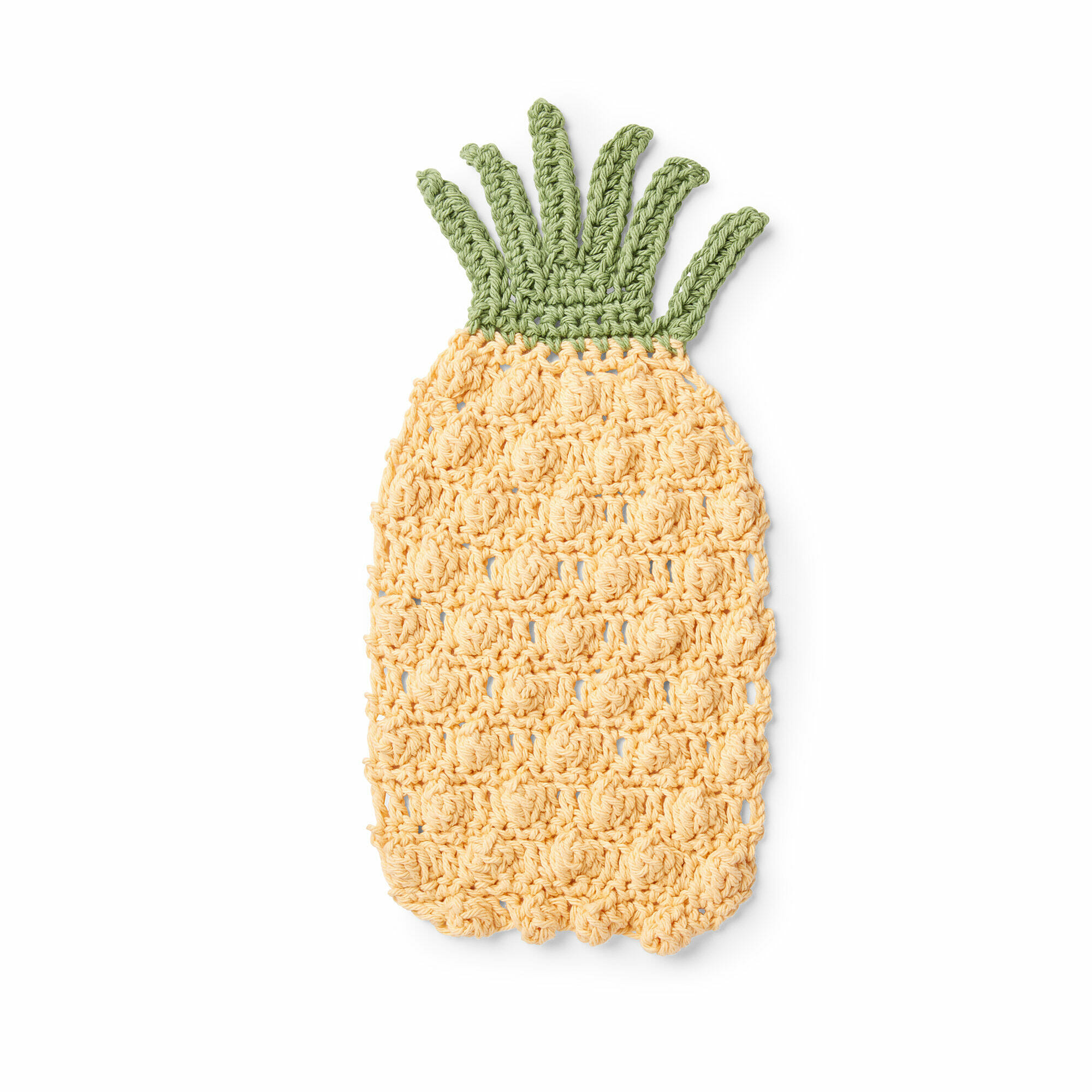 PATRÓN GRATIS Paño de Cocina Piña Tropical en Crochet